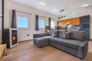 Télévision, cheminée