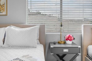3 bedrooms, desk, iron/ironing board, travel cot