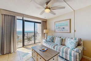 TV, DVD player - Oceanfront condo with outdoor pool, hot tub, private balcony & central AC (North Myrtle Beach)