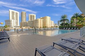 Pool - Modern Studio Ocean & Canal Views Unit 2903 (Hallandale Beach)
