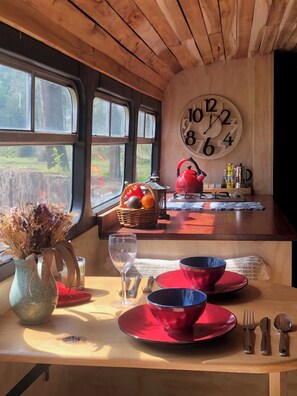 Dining - Fiery Peak Glampsite with Stargazing & Hot tub (Geraldine)