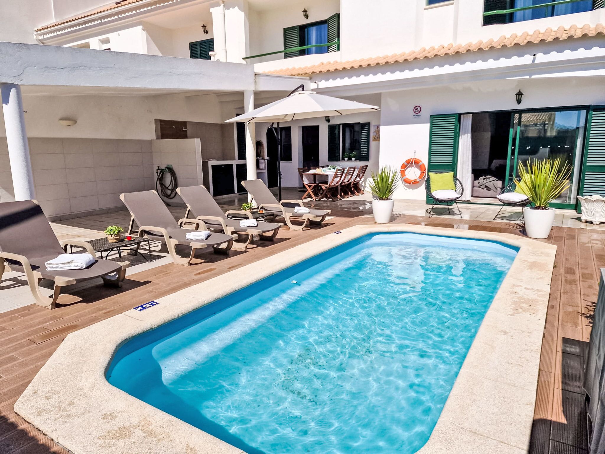 A heated pool
