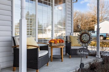 Take a seat on the porch for your morning coffee!