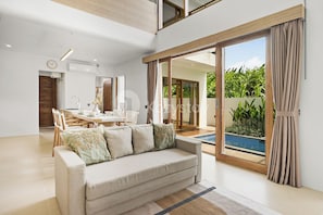 Villa, 2 Bedrooms, Private Pool | Living area | Flat-screen TV - Pranama Villa by Kozystay - Canggu (Canggu)