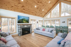 Fireplace, DVD player