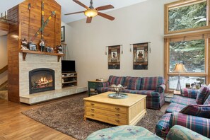 TV, fireplace - Old School Cool Townhome - On Free Bust Route! (Vail)