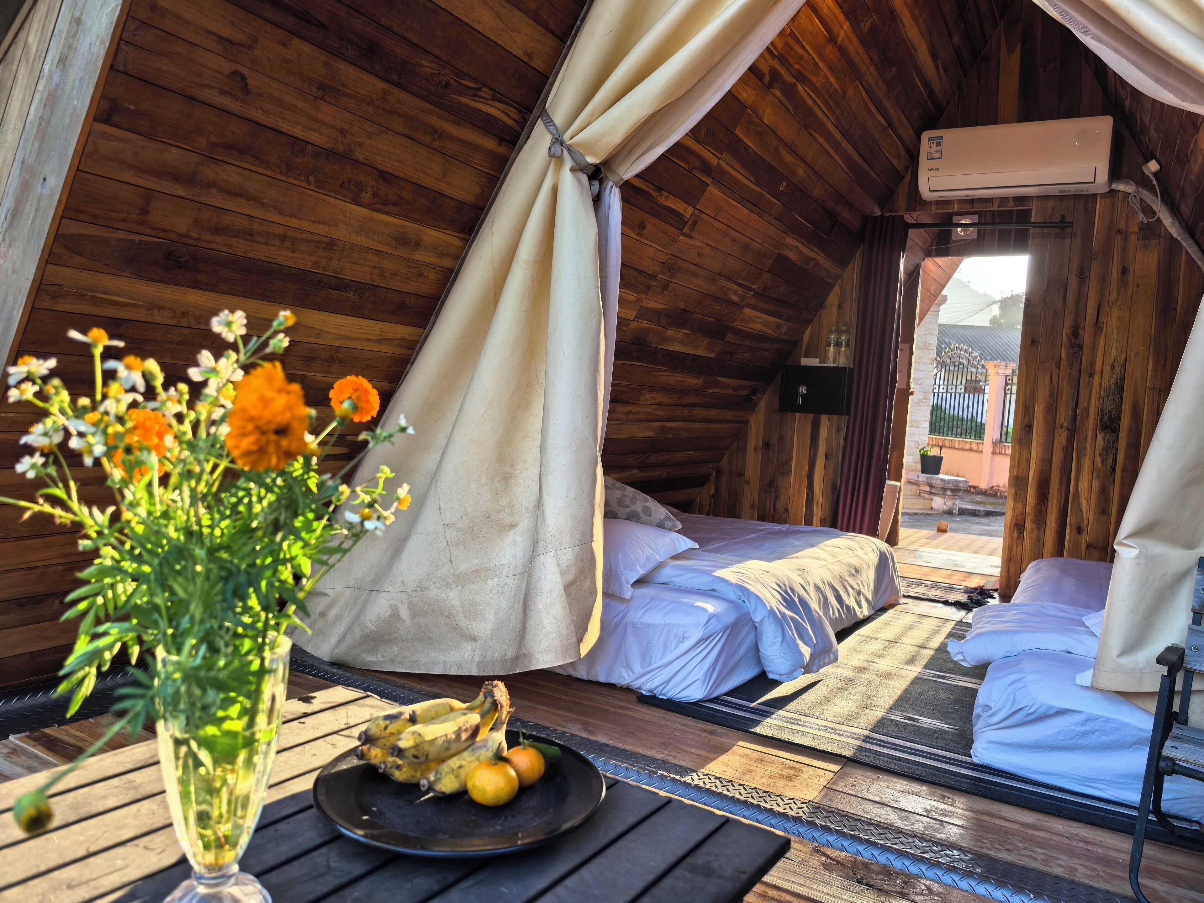 Classic Chalet, 1 Queen Bed, Patio, Hill View | Individually decorated, individually furnished, desk, laptop workspace