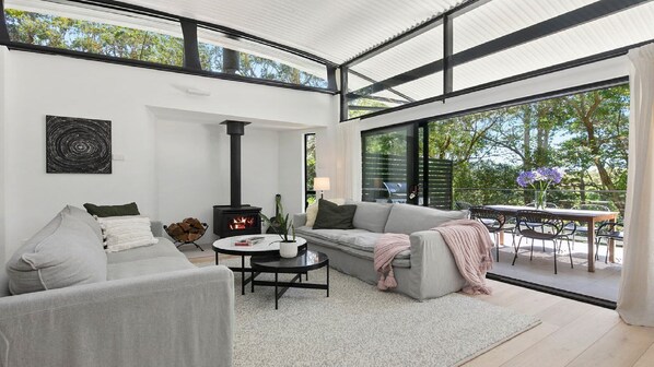 Télévision, cheminée