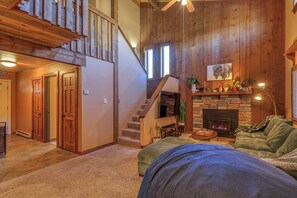 TV connectée, cheminée