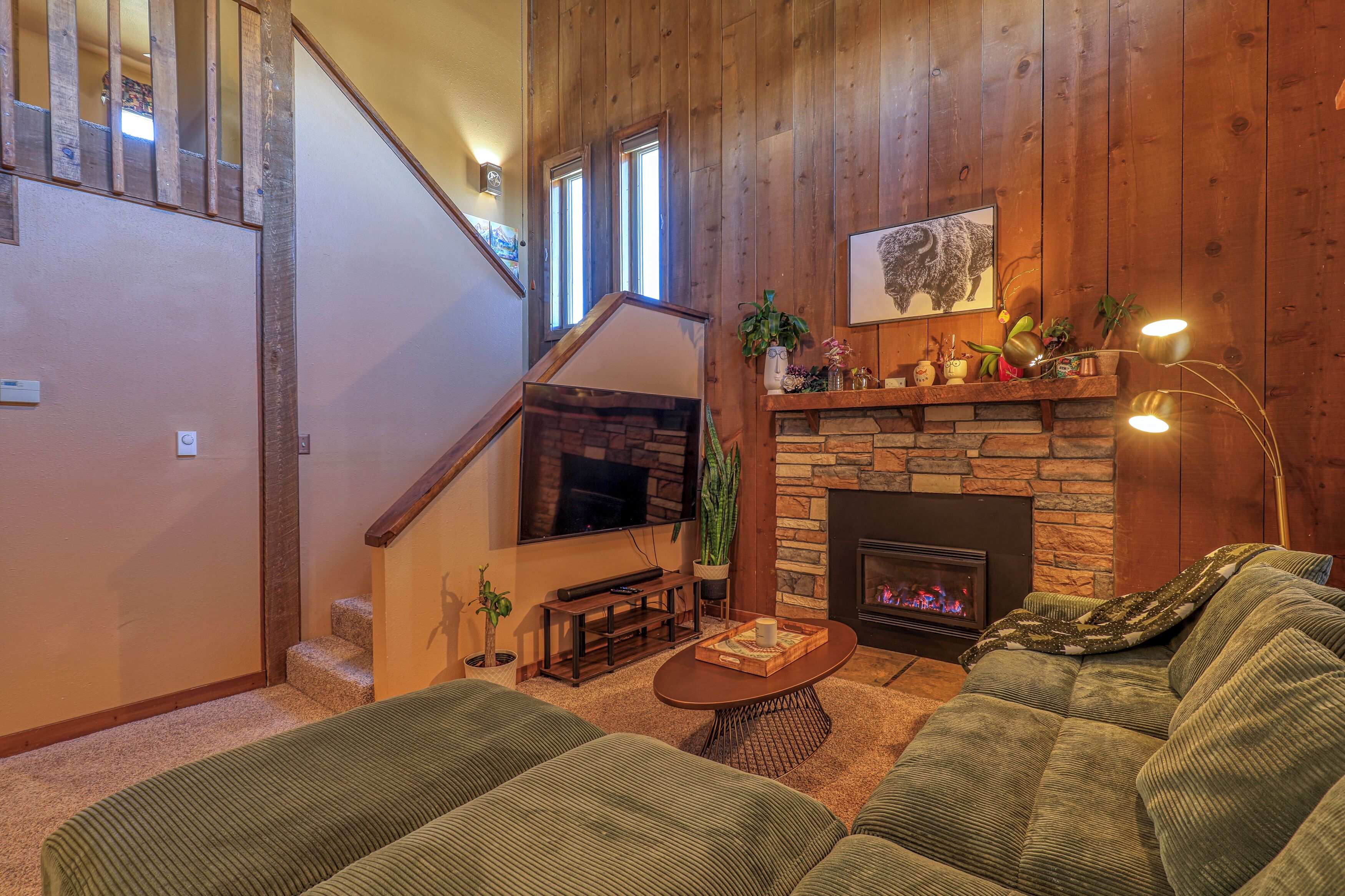 TV connectée, cheminée