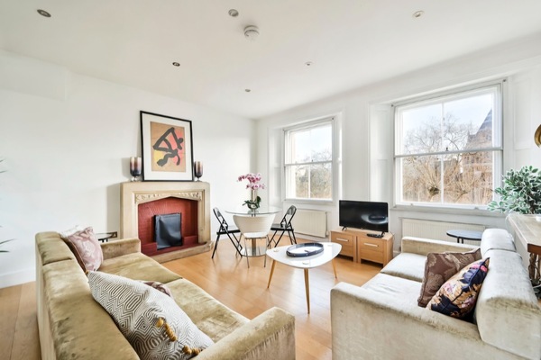 living room with smart tv