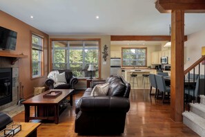 TV, fireplace, DVD player, offices