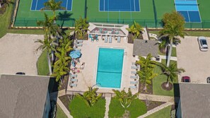 A heated pool
