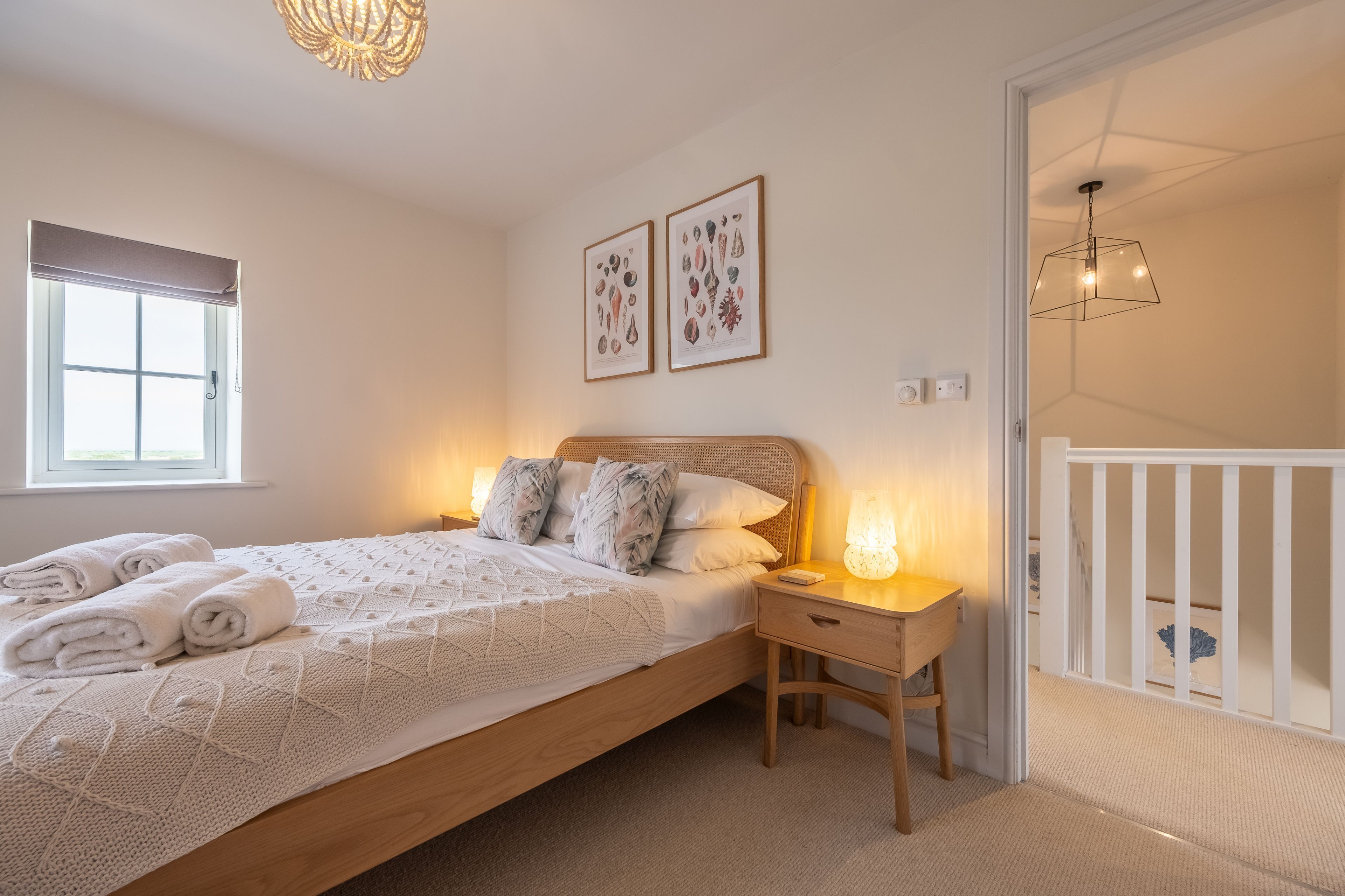 First floor: Dual aspect bedroom two with 5' king-size bed