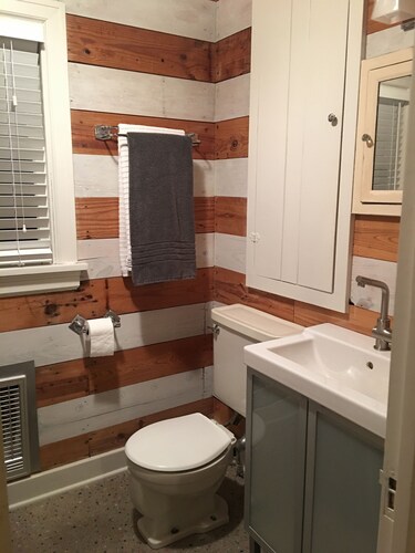Desirable Elmwood location. Tudor style garage apt studio w/central heat& a/c.