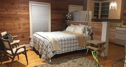 Desirable Elmwood location. Tudor style garage apt studio w/central heat& a/c.