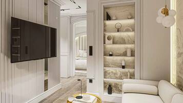 Executive Apartment, City View | Living area | Printers