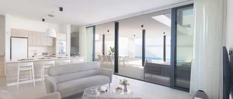 Villa, 4 Bedrooms, Private Pool, Garden View | Living room