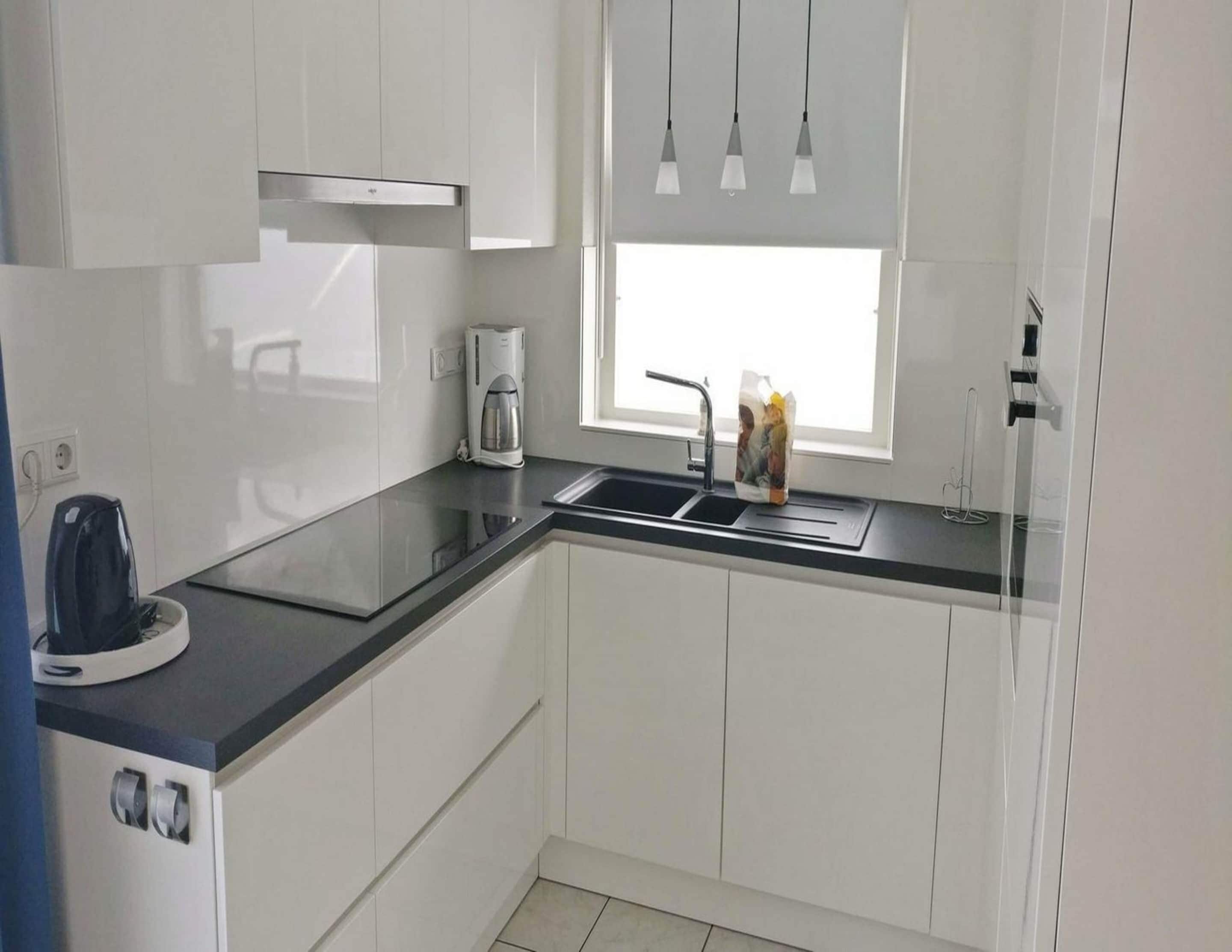 Kühlschrank, Mikrowelle, Herdplatte, Geschirrspüler