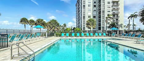 A heated pool