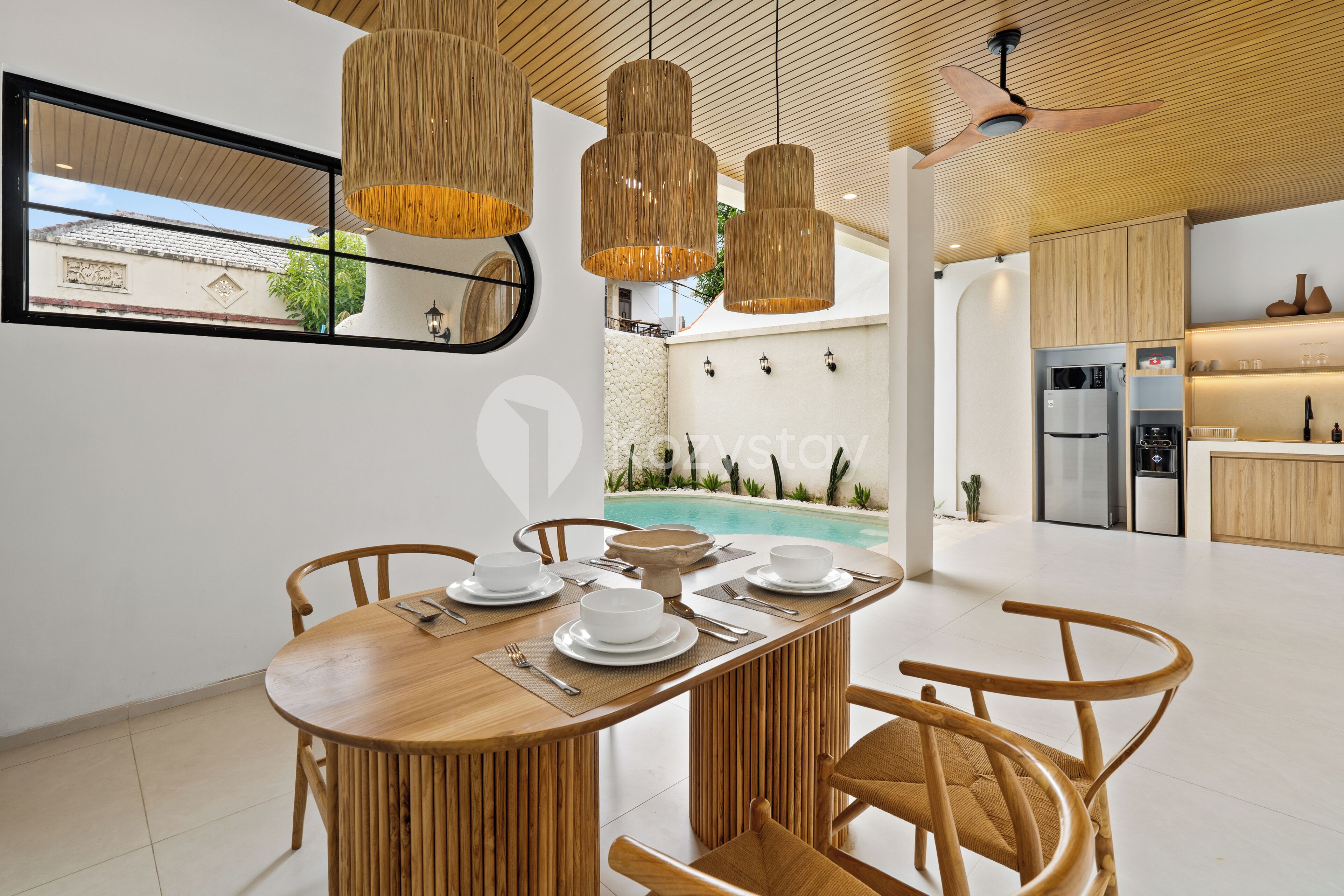 Vila, 2 kamar tidur, kolam renang pribadi | Ruang makan