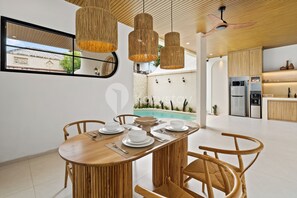 Villa, 2 soverom, privat basseng | Spisestue