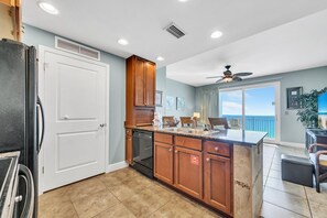 Fridge, microwave, oven, stovetop - ☀️Beach Front-Large Balcony-Pool-1BR+Bunks Sterling Breeze 1903☀️ (Panama City Beach)