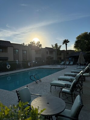 Outdoor pool, a heated pool