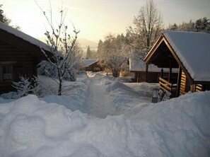 Property grounds - Log cabin Holzzeit for families, couples, vacationers with pets (Stamsried)