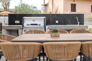Outdoor dining - Gaia villa,private pool,near tavern, beach, market (Gerani)