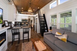 TV connectée, cheminée