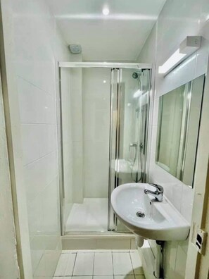 Hair dryer, towels, toilet paper
