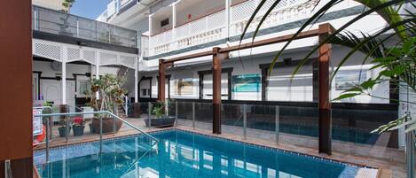 A heated pool