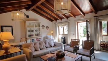 Televisión y chimenea