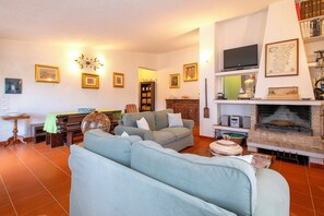 TV, fireplace, stereo