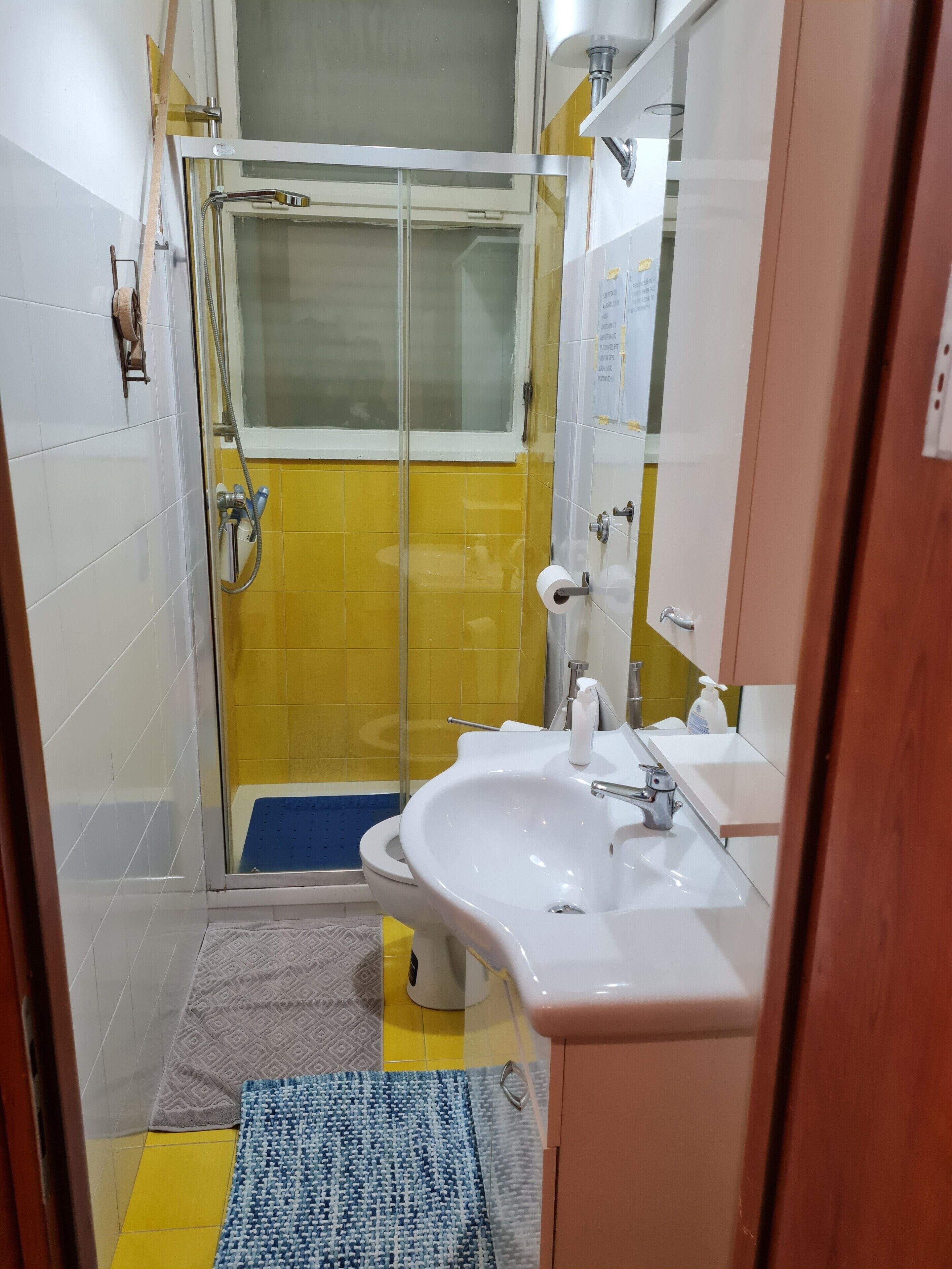 Douche, sèche-cheveux, serviettes fournies