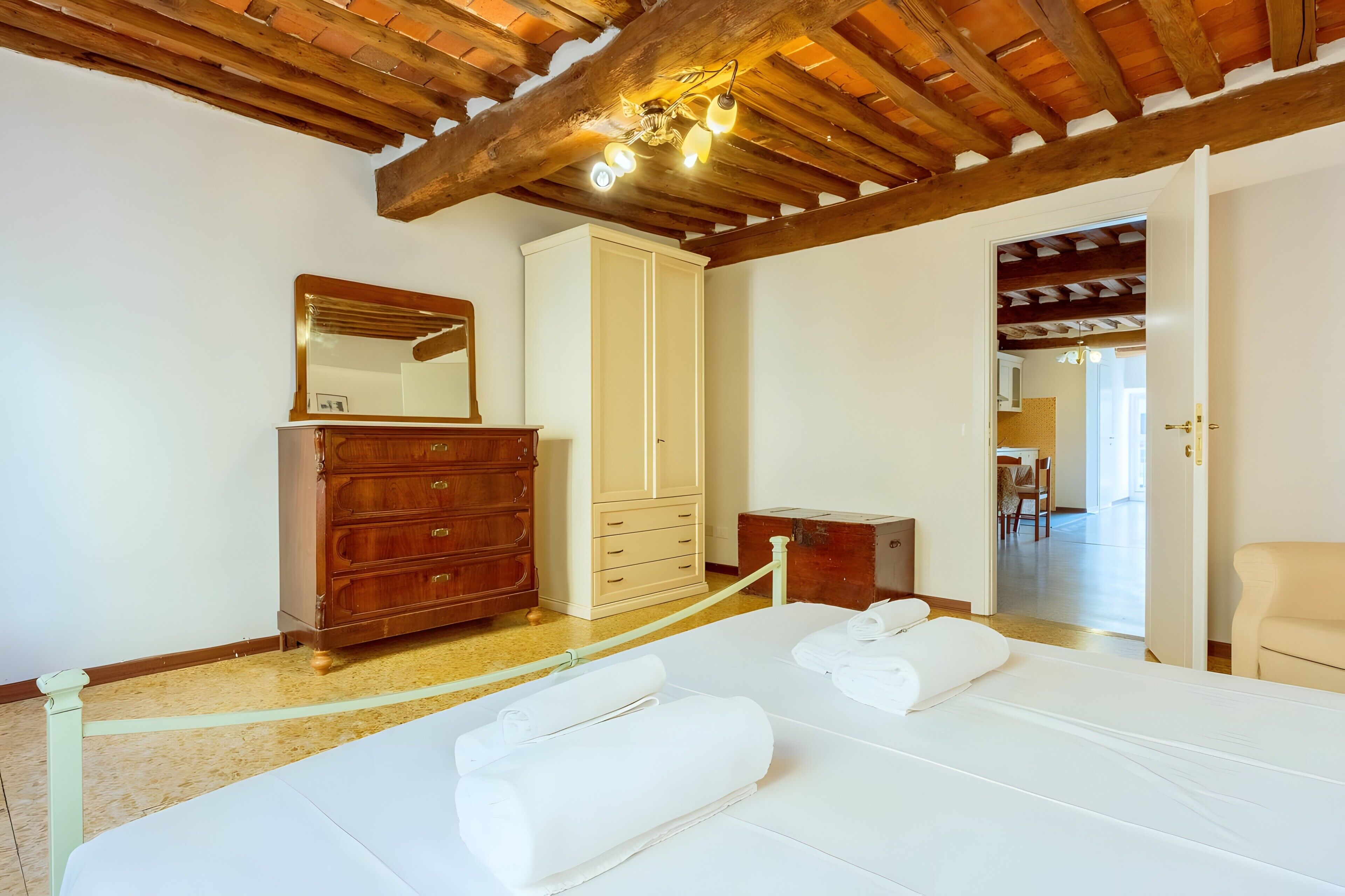 1 bedroom, iron/ironing board, bed sheets