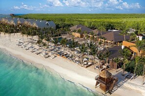 Sun-loungers, beach towels