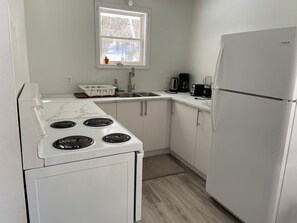 Microwave, oven, stovetop, blender