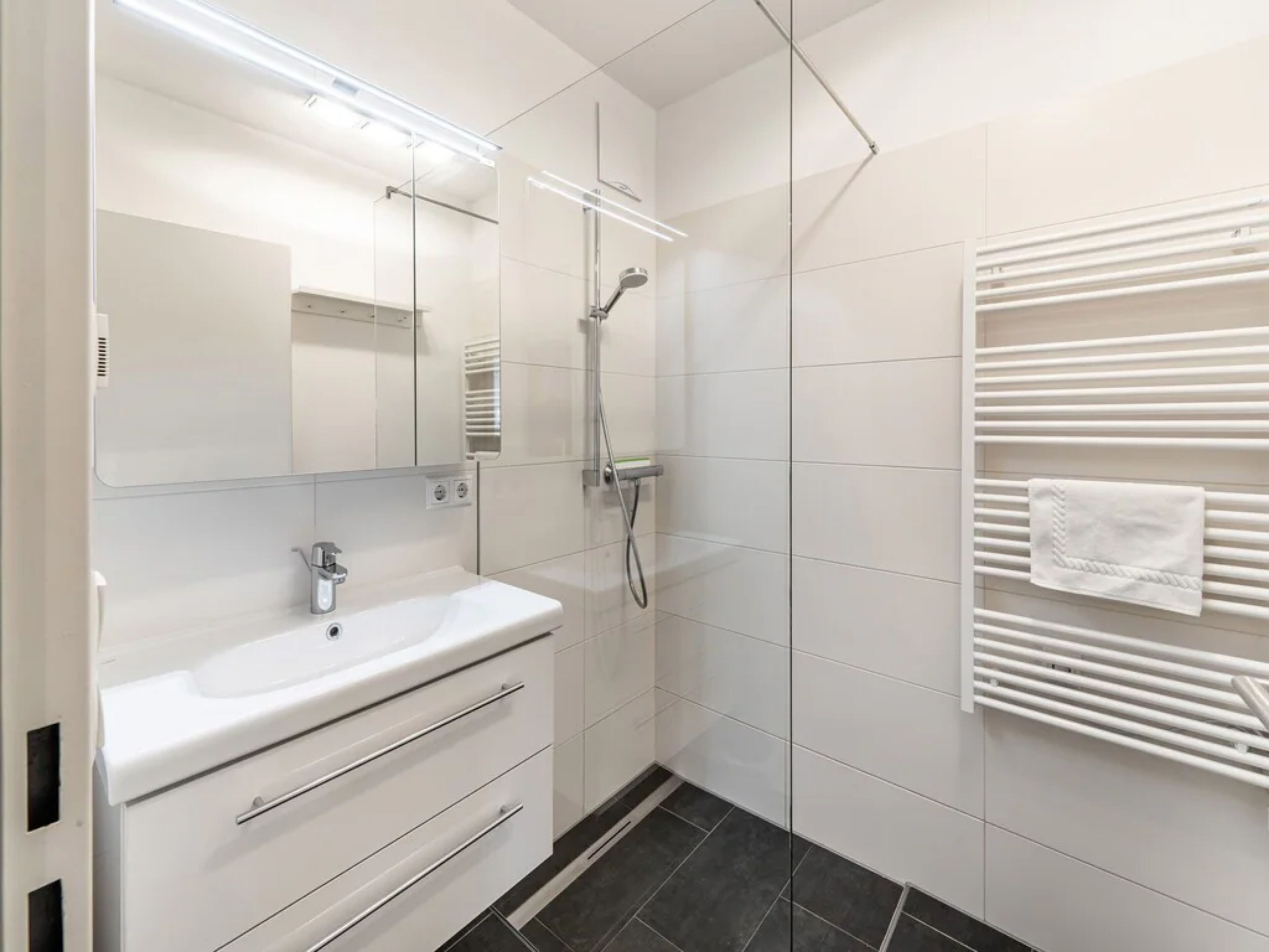Shower, hair dryer