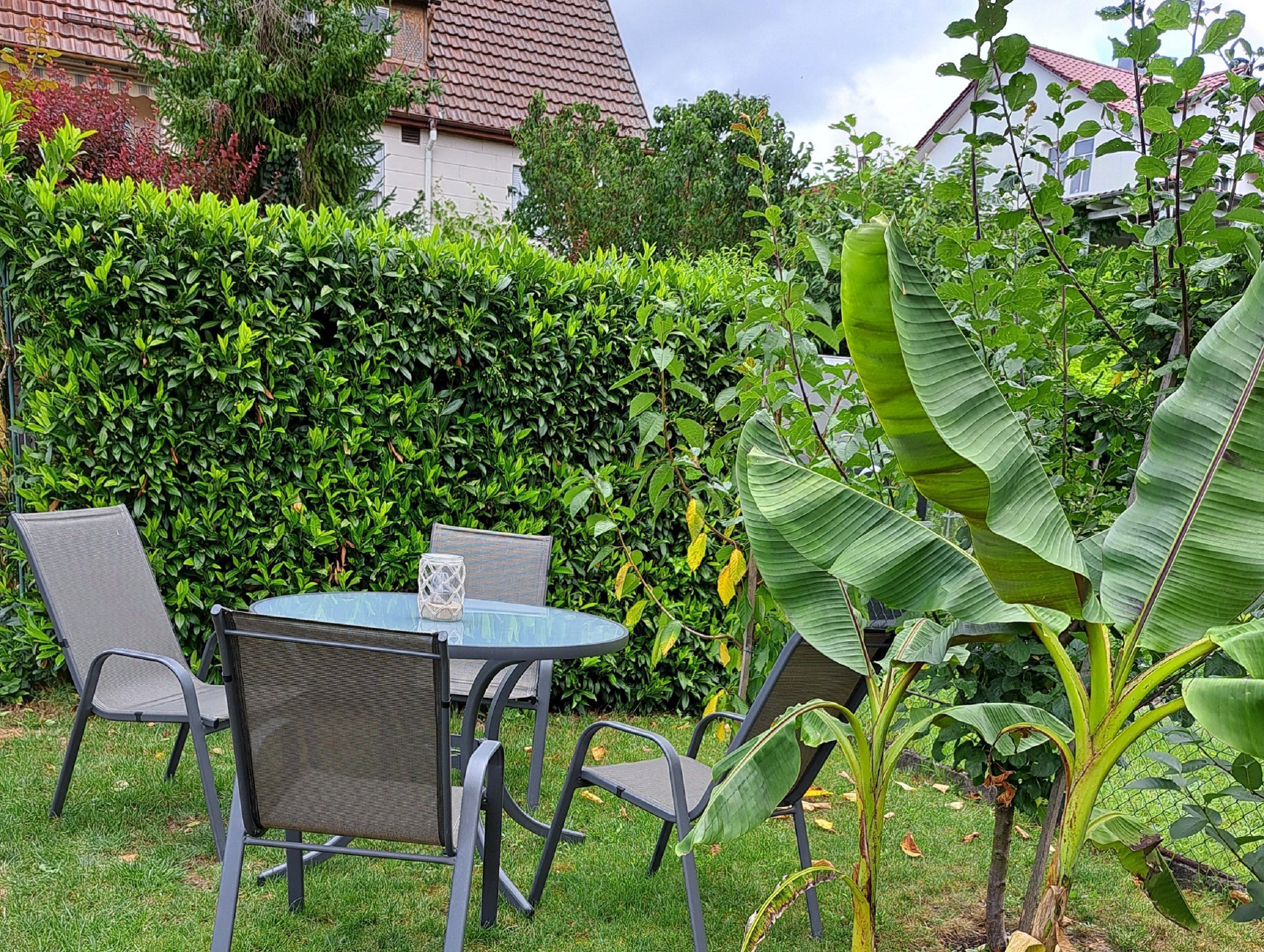 Sitzecke im Garten | Ferienwohnung Grundel