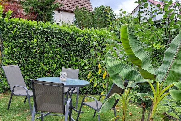 Sitzecke im Garten | Ferienwohnung Grundel