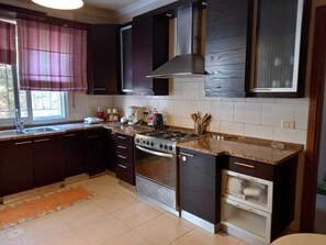 Microwave, oven, stovetop, dishwasher