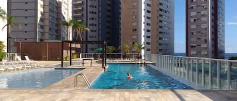 Outdoor pool, a heated pool