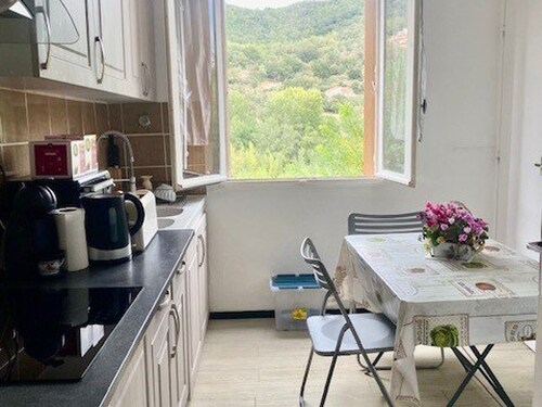 F3 Apartment in Amélie-les-Bains with Wifi and portable air conditioning for 4 guests