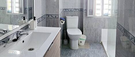 Serviettes fournies, savon, papier toilette