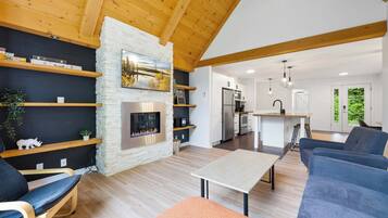 Télévision, cheminée