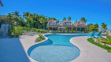 Piscine extérieure, piscine chauffée