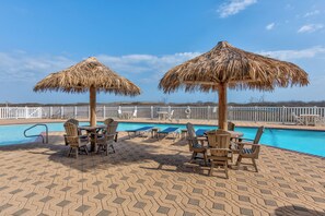 Pool - Beachfront condo with a gulf view, community pool and boardwalk to the beach! (Port Aransas)