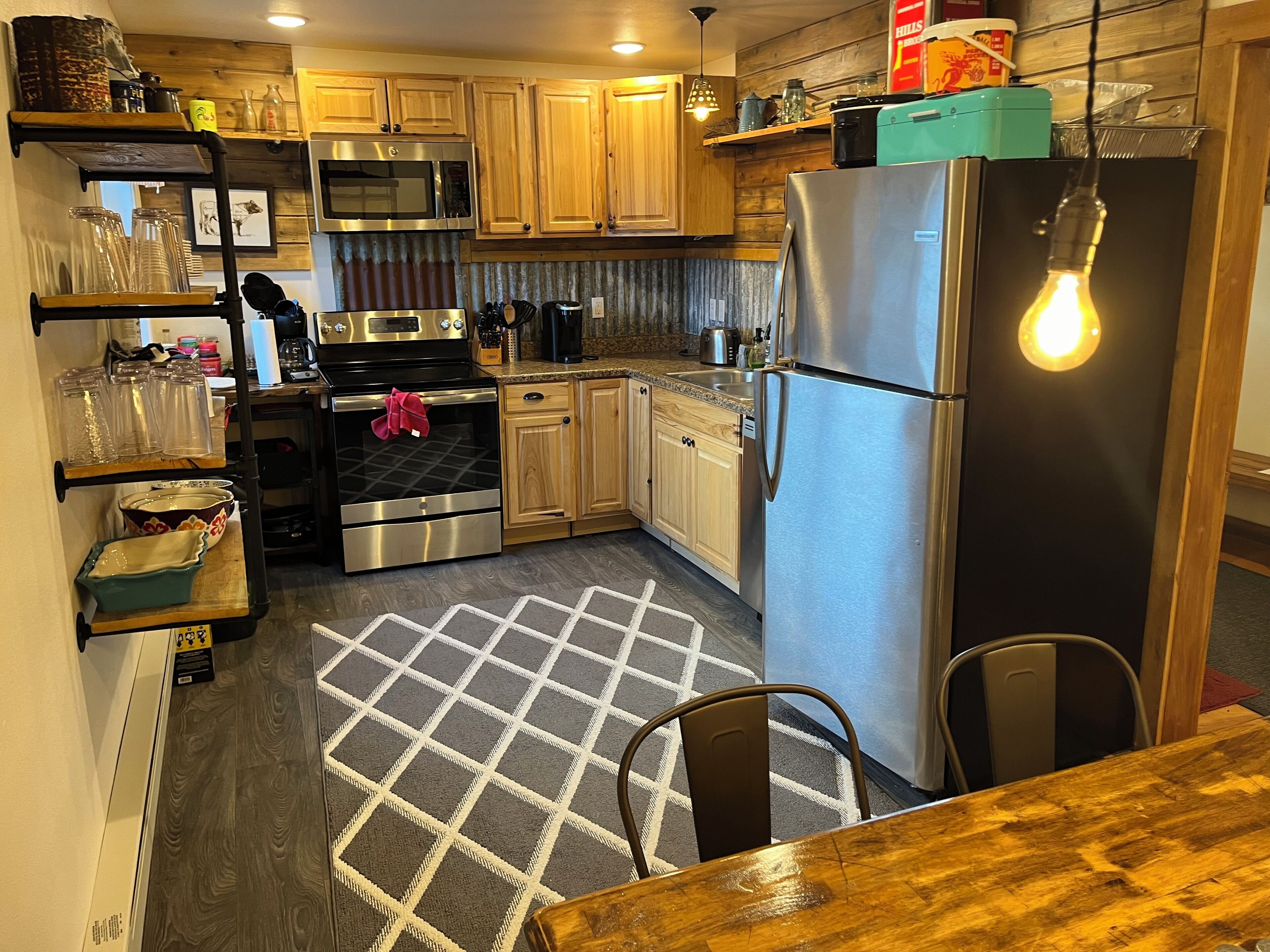 Microwave, oven, stovetop, dishwasher